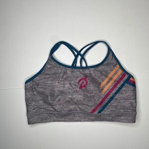 Peloton Sports Bra‎ 1X Gray Sparkle Crisscross Back Athletic Gym Workout